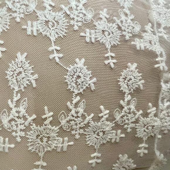 Magnolia Lane Cream Sheer Lace Kimono Size M Fairy Boho Romantic Cottage Angel - Picture 7 of 10